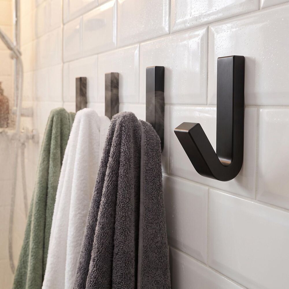 3- pack Large J-Style Wall Hook, No Drill Organizer, Coat Bag Towel Holder